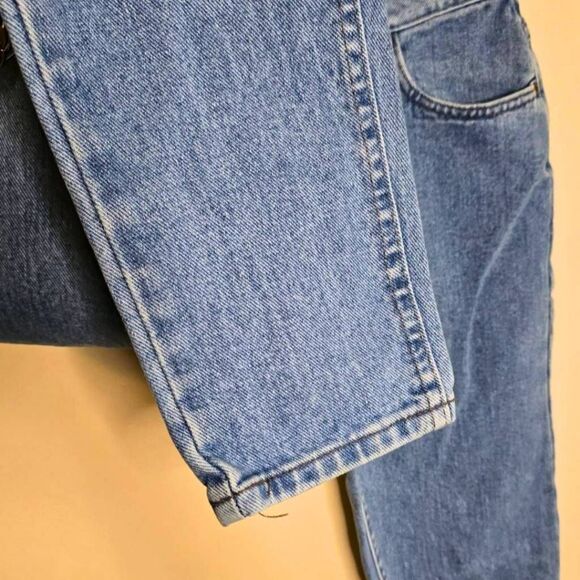 Vintage Lee Jeans 90s High Rise Tapered Denim Women's Size 7 Medium Wash - Picture 9 of 9